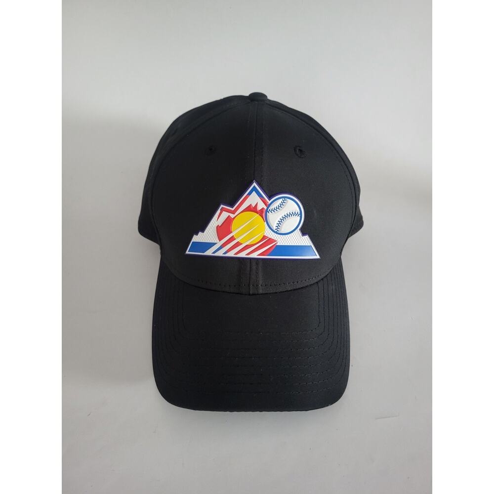 Colorado Rockies New Era 39Thirty Flex Fitted M-L Hat Cap Black